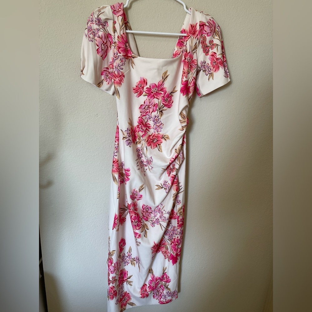 BEC + BRIDGE Floral Pink and White Women's Dress